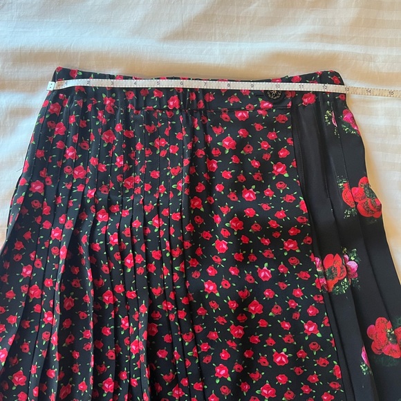 The Kooples Silk Pleated Floral Skirt - Picture 8 of 10